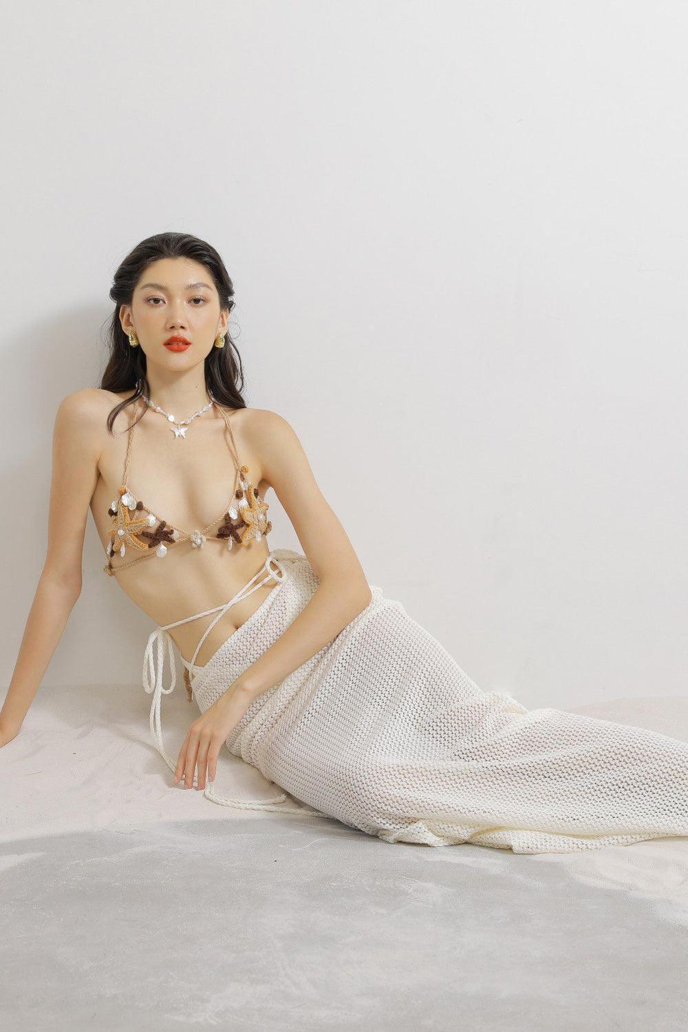 Madisyn Halter Backless Woolen Bralette - MEAN BLVD