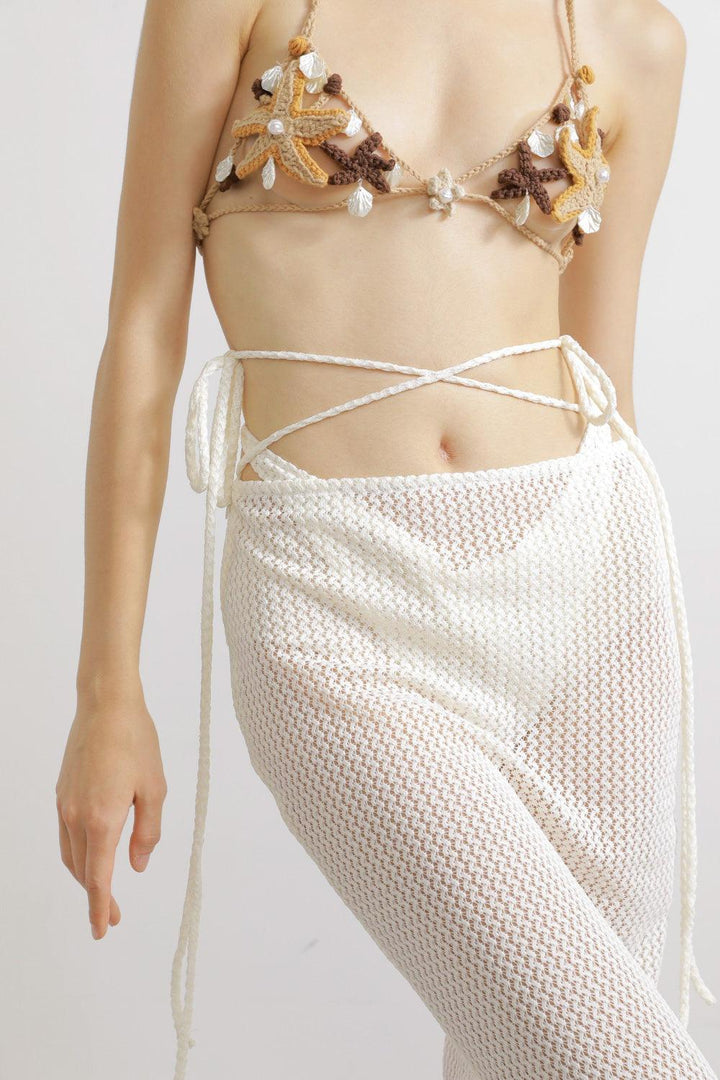 Madisyn Straight See-Through Woolen Floor Length Skirt - MEAN BLVD
