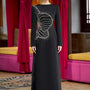 Magnif Sheath Boat Neck Velvet Satin Maxi Dress - MEAN BLVD