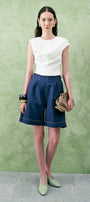 Magnolia Straight Side Pocket Denim Above The Knee Culottes - MEAN BLVD