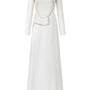 Magnolo Sheath Square Shoulder Velvet Satin Floor Length Ao Dai - MEAN BLVD