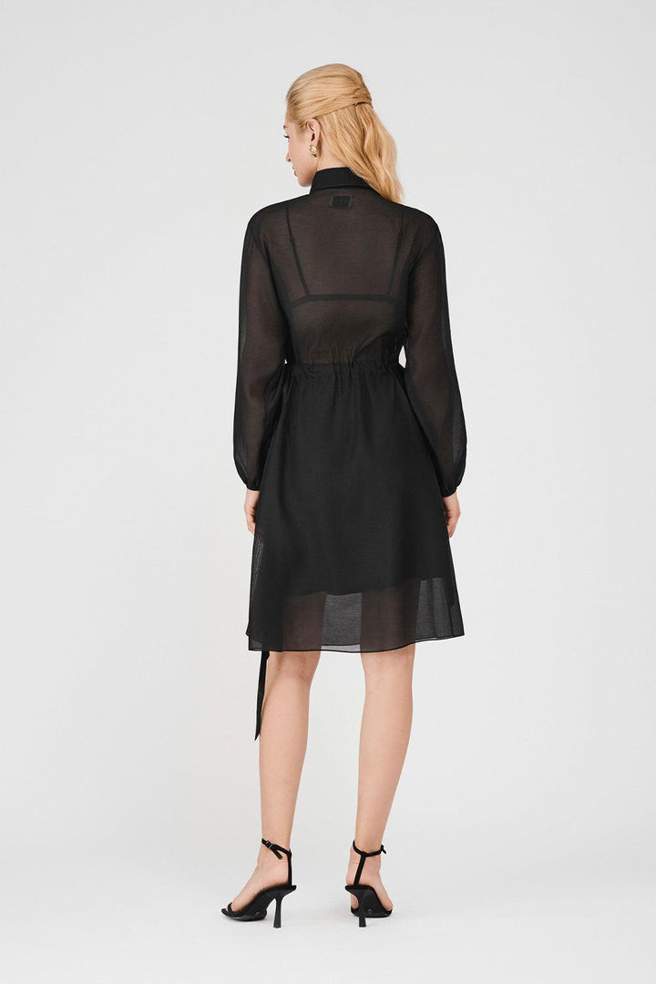 Maisie A-line See-Through Organza Midi Dress - MEAN BLVD