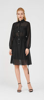 Maisie A-line See-Through Organza Midi Dress - MEAN BLVD