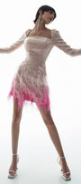 Majori A-line Square Neck Sequin Mini Dress - MEAN BLVD