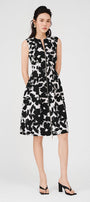 Makenna Drop Waist Front Zipper Poly Silk Midi Dress - MEAN BLVD