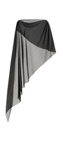 Maren Asymmetric See-Through Chiffon Cape - MEAN BLVD