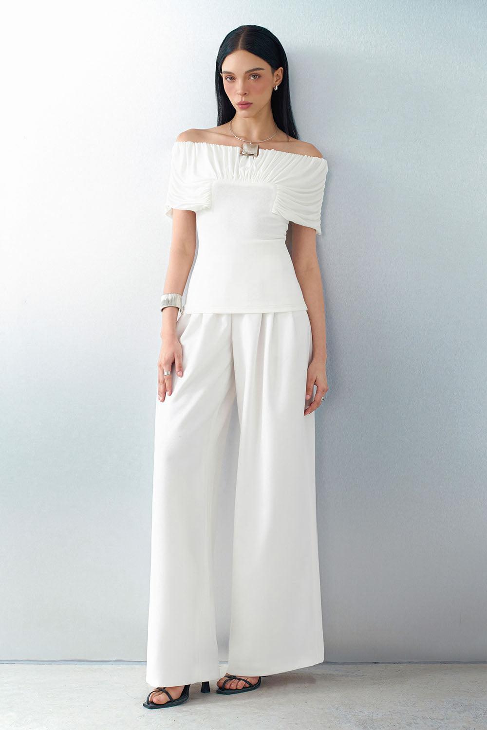 Margot Hourglass Off-Shoulder Knit Shirt - MEAN BLVD