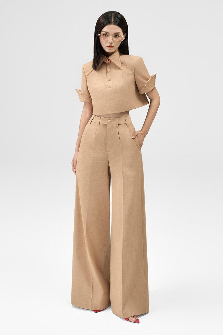 Margot Straight Side Pocket Taffeta Floor Length Pants - MEAN BLVD