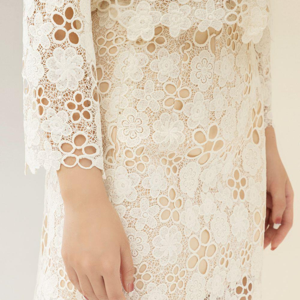 Maria A-line Back Zipper Lace Mini Skirt - MEAN BLVD