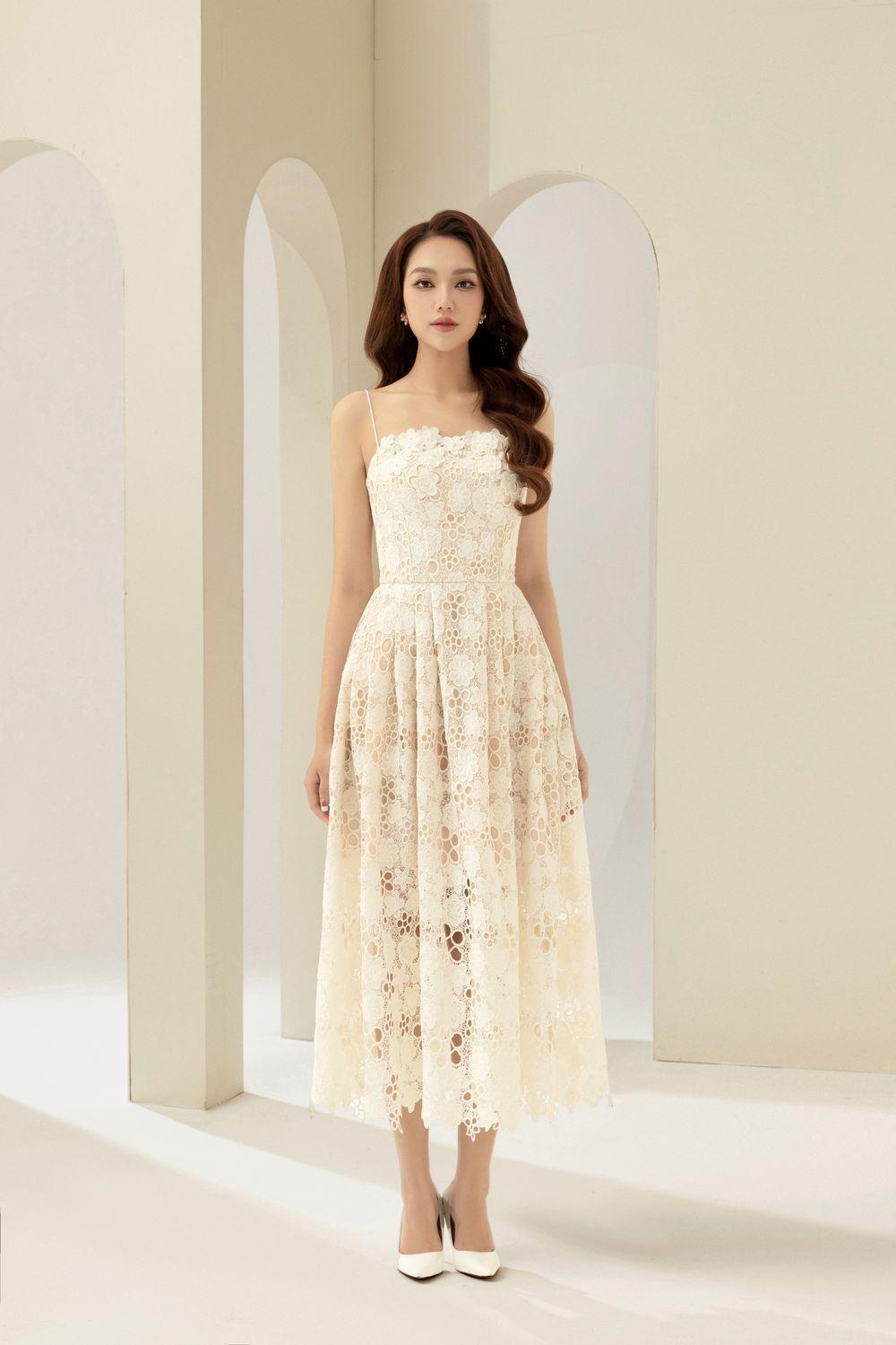 Maria A-line Sleeveless Lace Midi Dress - MEAN BLVD
