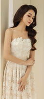 Maria A-line Sleeveless Lace Midi Dress - MEAN BLVD