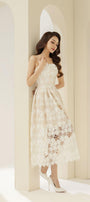 Maria A-line Sleeveless Lace Midi Dress - MEAN BLVD