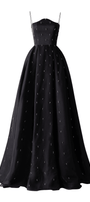 Maria Ball Gown Spaghetti Strap Voile Floor Length Dress - MEAN BLVD