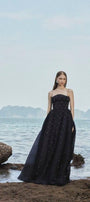 Maria Ball Gown Spaghetti Strap Voile Floor Length Dress - MEAN BLVD