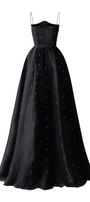 Maria Ball Gown Spaghetti Strap Voile Floor Length Dress - MEAN BLVD