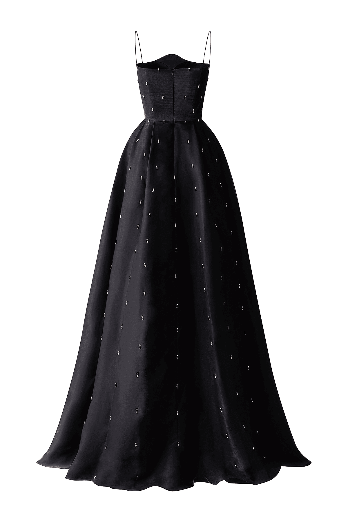 Maria Ball Gown Spaghetti Strap Voile Floor Length Dress - MEAN BLVD