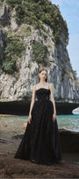 Maria Ball Gown Spaghetti Strap Voile Floor Length Dress - MEAN BLVD