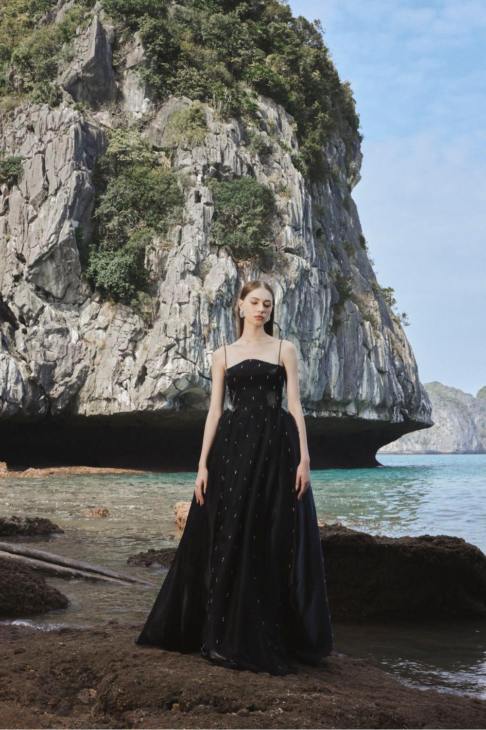 Maria Ball Gown Spaghetti Strap Voile Floor Length Dress - MEAN BLVD