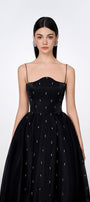 Maria Ball Gown Spaghetti Strap Voile Floor Length Dress - MEAN BLVD