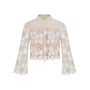 Maria Cropped Collared Neck Lace Shirt - MEAN BLVD