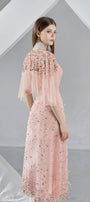 Mariam Straight Flare Sleeved Organza Midi Dress - MEAN BLVD