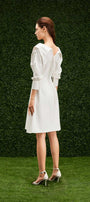 Marianna Blouson Flared Khaki Knee-length Dress - MEAN BLVD