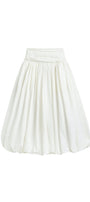 Marina Bubble Gathered Organic Cotton Midi Skirt - MEAN BLVD