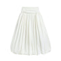 Marina Bubble Gathered Organic Cotton Midi Skirt - MEAN BLVD