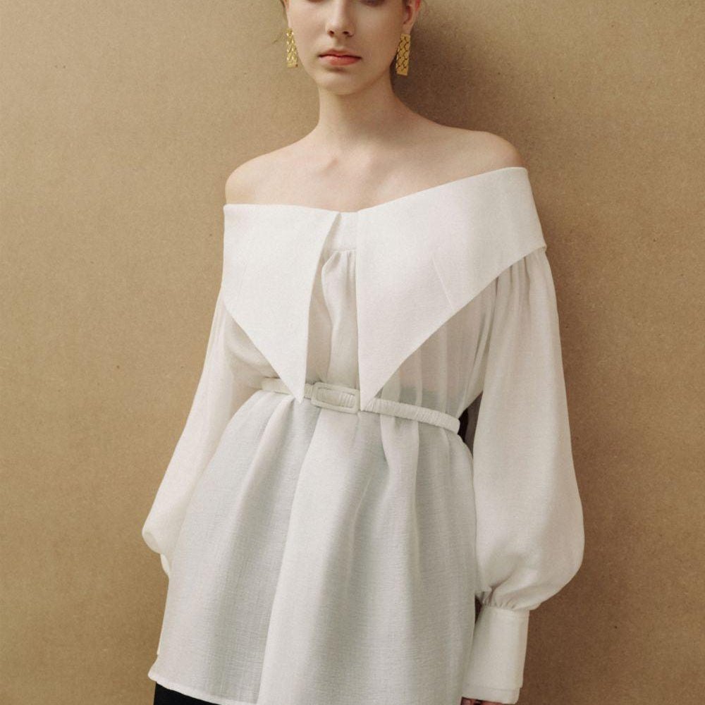 Marina Straight Off-Shoulder Floss Silk Top - MEAN BLVD