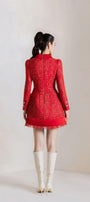 Marion A-line Notch Lapel Tweed Mini Dress - MEAN BLVD