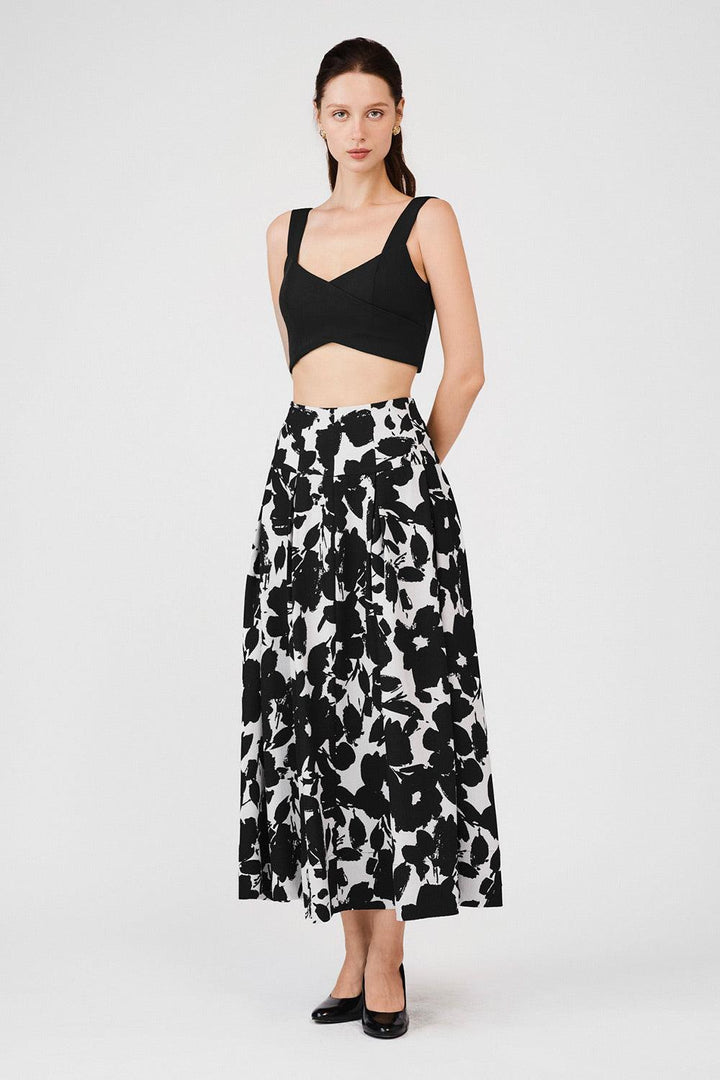 Marleigh Crossover Loose Strap Rain Cloth Crop Top - MEAN BLVD