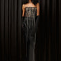 Marlowe Straight Back Slit Silk Floor Length Skirt - MEAN BLVD