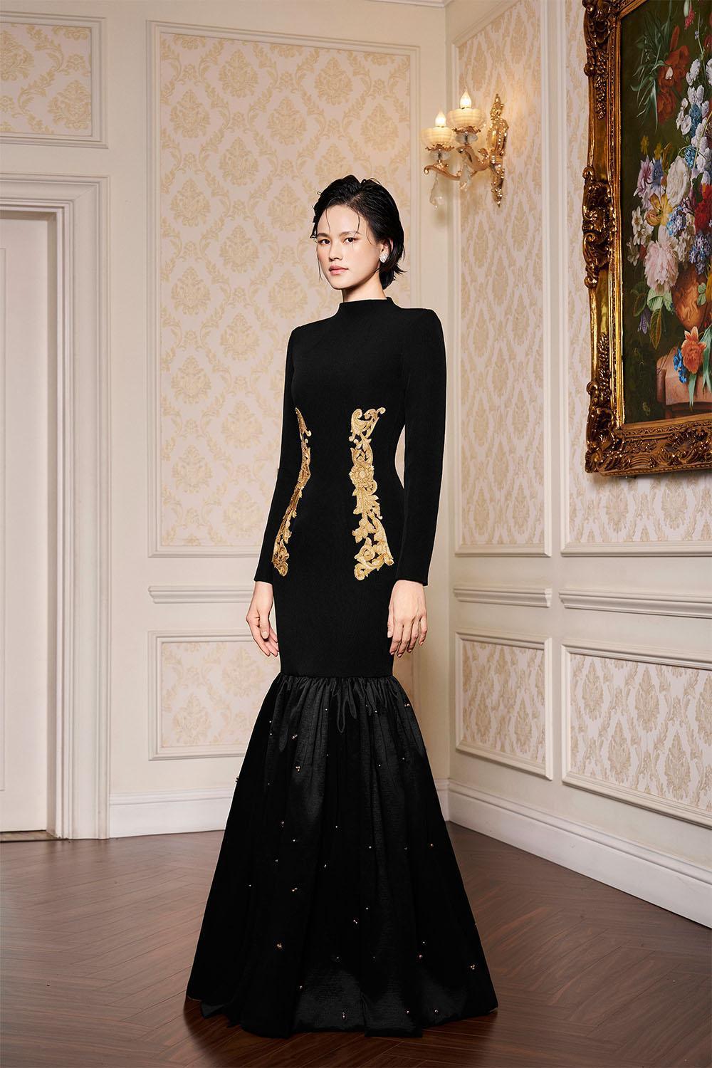 Women's Martha Drop Waist Flared Scuba Floor Length Dress XS/S/M/L/XL/XXL/Customize Black MEAN BLVD Black / XS Women's Martha Drop Waist Flared Scuba Floor Length Dress XS/S/M/L/XL/XXL/Customize Black MEAN BLVD Black / XS