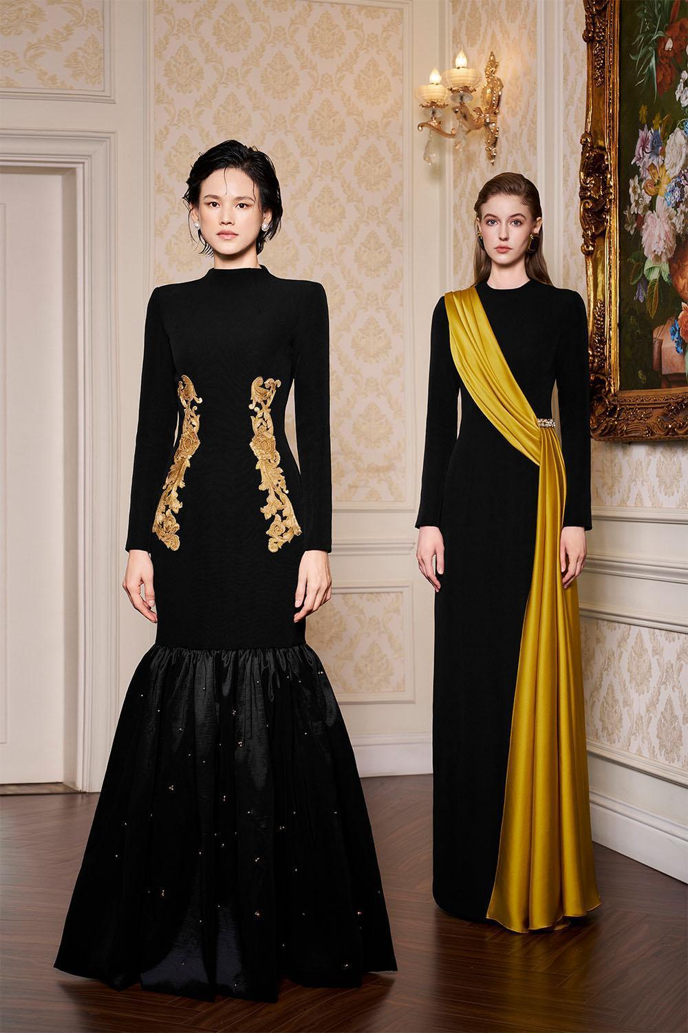 Women's Martha Drop Waist Flared Scuba Floor Length Dress XS/S/M/L/XL/XXL/Customize Black MEAN BLVD Black / XS Women's Martha Drop Waist Flared Scuba Floor Length Dress XS/S/M/L/XL/XXL/Customize Black MEAN BLVD Black / XS