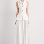 Martha Pleated Wide Leg Twill Silk Floor Length Pants - MEAN BLVD