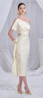 Massey Sheath One Shoulder Synthetic Midi Dress - MEAN BLVD