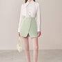 Maten Wrap High Waist Linen Cotton Mini Skirt - MEAN BLVD