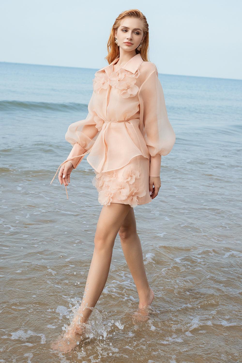 Medith Straight See-Through Organza Shirt - MEAN BLVD