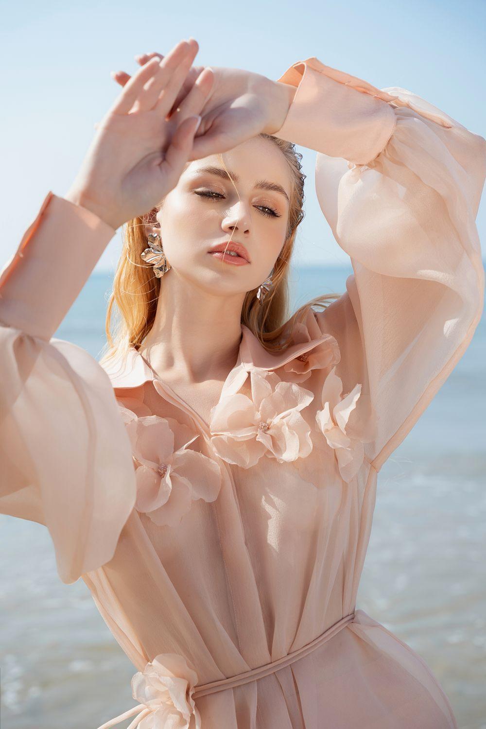 Medith Straight See-Through Organza Shirt - MEAN BLVD