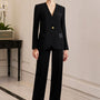 Melany Structured Lapelless Gabardine Blazer - MEAN BLVD
