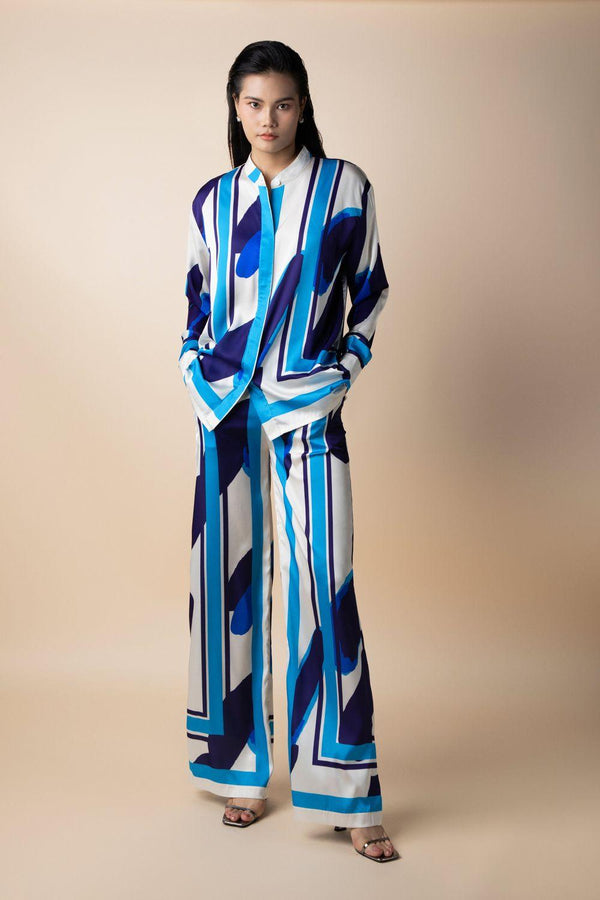 Melia Straight Long Sleeved Latin Silk Set - MEAN BLVD