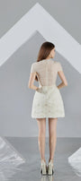 Melina A-line Short Sleeved Organza Mini Dress - MEAN BLVD