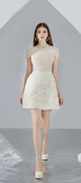 Melina A-line Short Sleeved Organza Mini Dress - MEAN BLVD