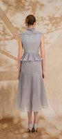 Melina Asymmetric Ruffled Organza Midi Set - MEAN BLVD