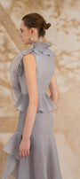 Melina Asymmetric Ruffled Organza Midi Set - MEAN BLVD