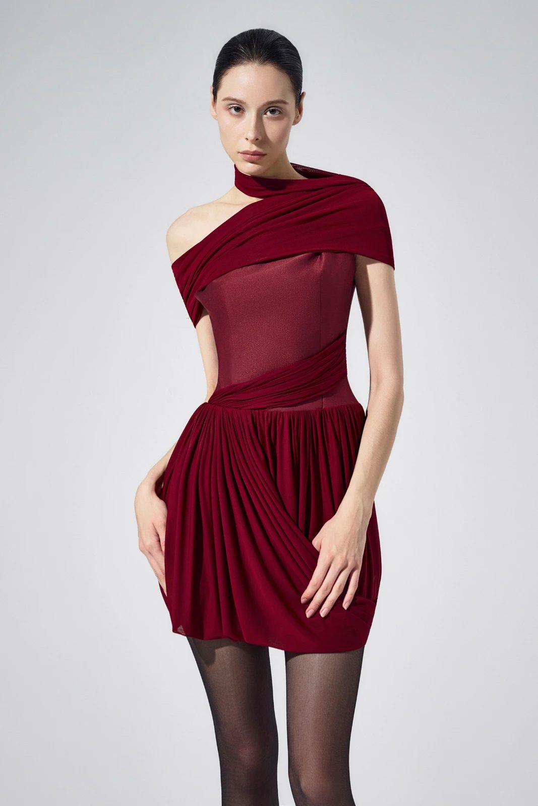 Melina One Shoulder Mini Dress - MEAN BLVD