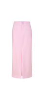 Melinda Straight Front Slit Crepe Ankle Length Skirt - MEAN BLVD