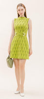 Melisande A-line Sleeveless Brocade Mini Dress - MEAN BLVD