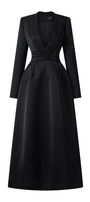 Melody A-line V-Neck Taffeta Midi Dress - MEAN BLVD