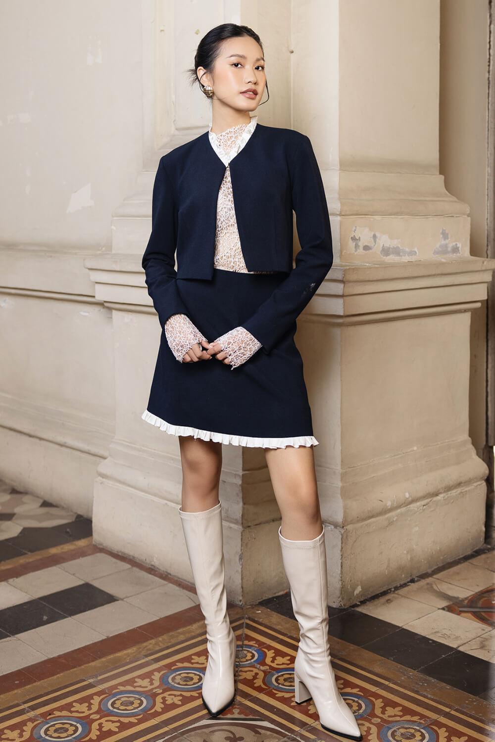 Melody Cropped Long Sleeved Polycotton Jacket - MEAN BLVD